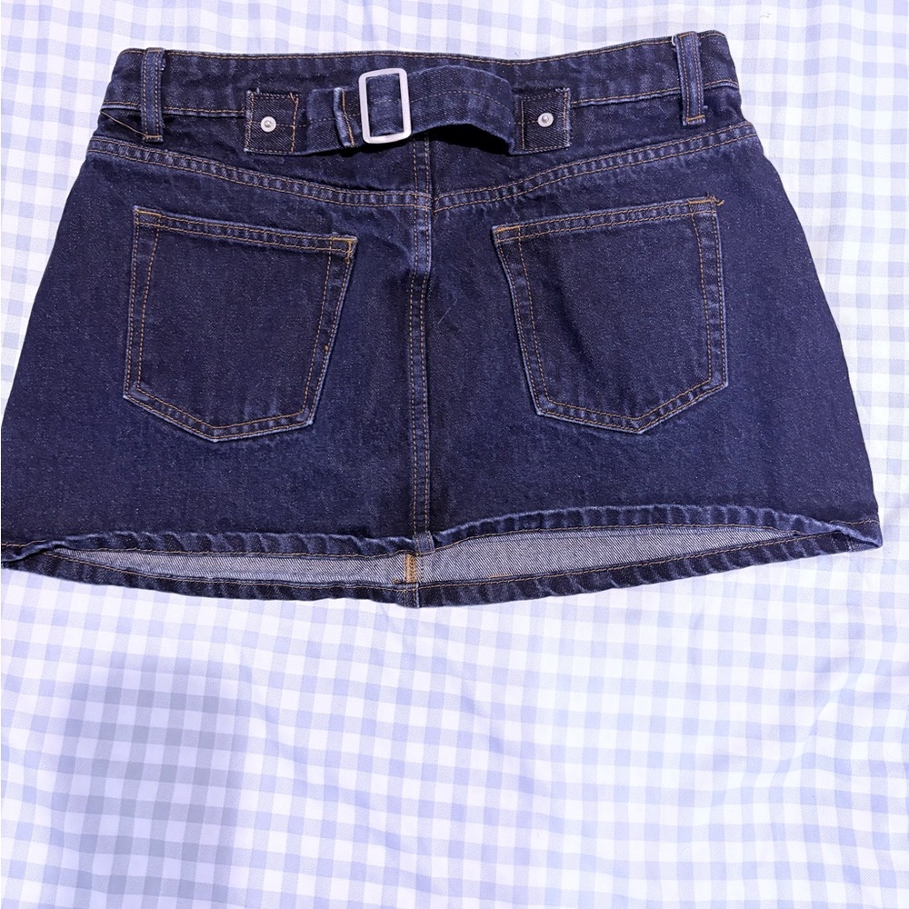 Refrain Dark Blue Denim Skirt